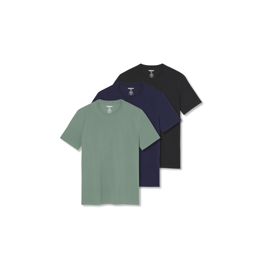 Men's Pima Cotton Crew Neck T-Shirt 3-Pack - Modern Street Wear