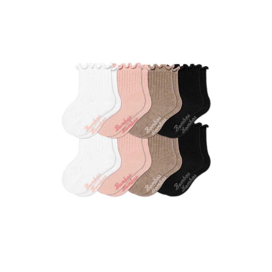 Baby Ruffle Rib Calf Sock 8-Pack (6-12 Months) - Steady No Show Pair