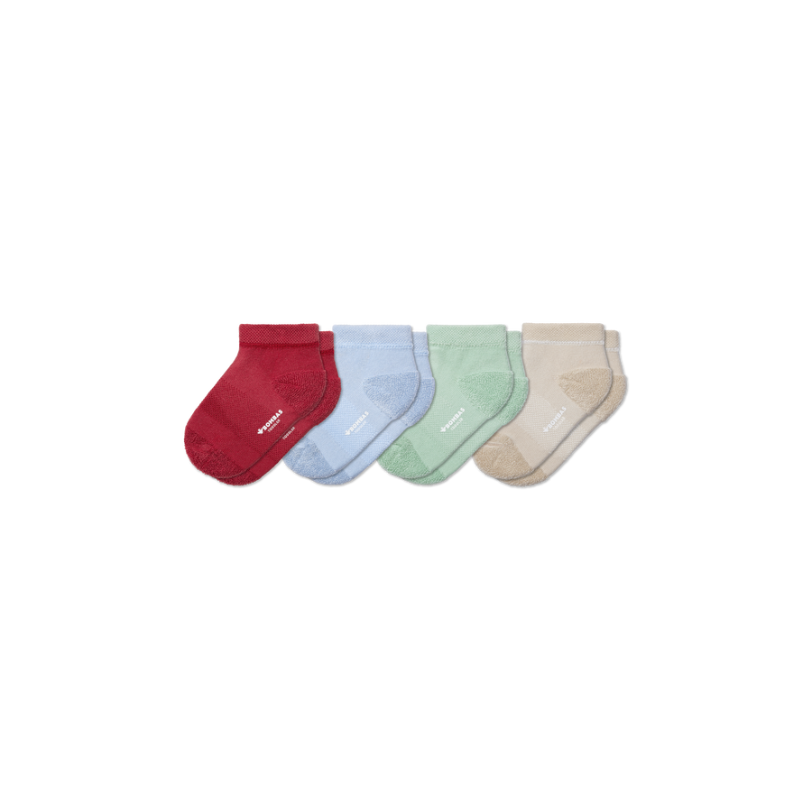 Toddler Lightweight Terry Ankle Sock 4-Pack - Cozy Hike Wear