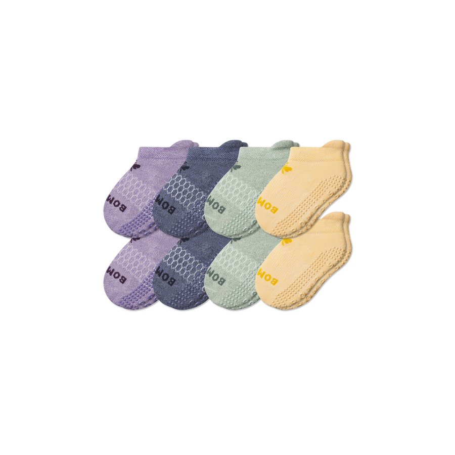 Toddler Gripper Ankle Sock 8-Pack - Daily Crew Comfort