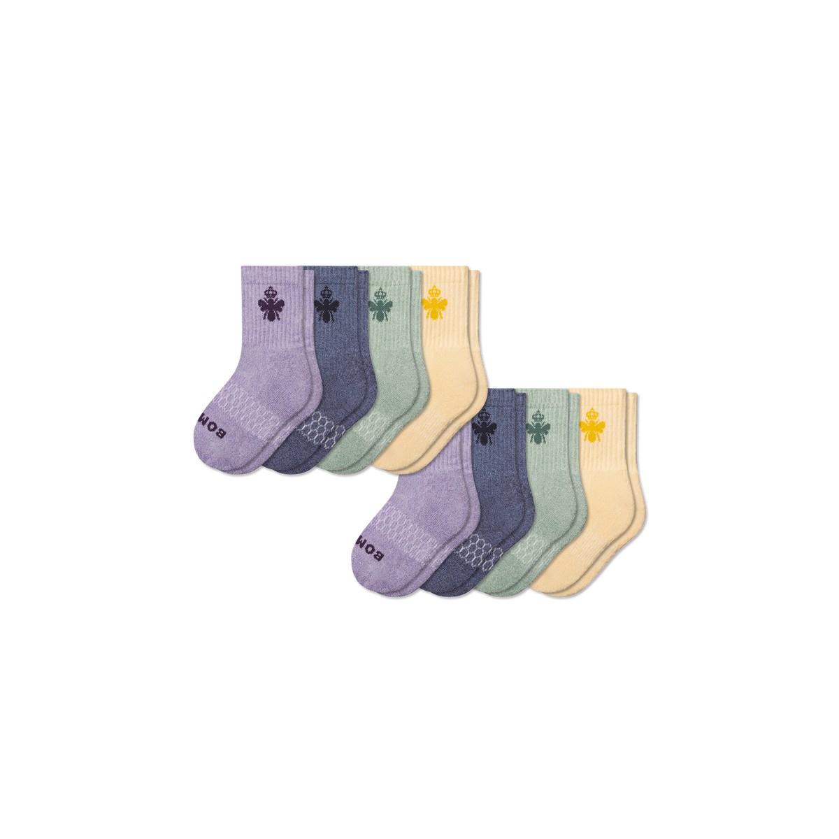 Junior Calf Sock 8-Pack - sage blue mix L
