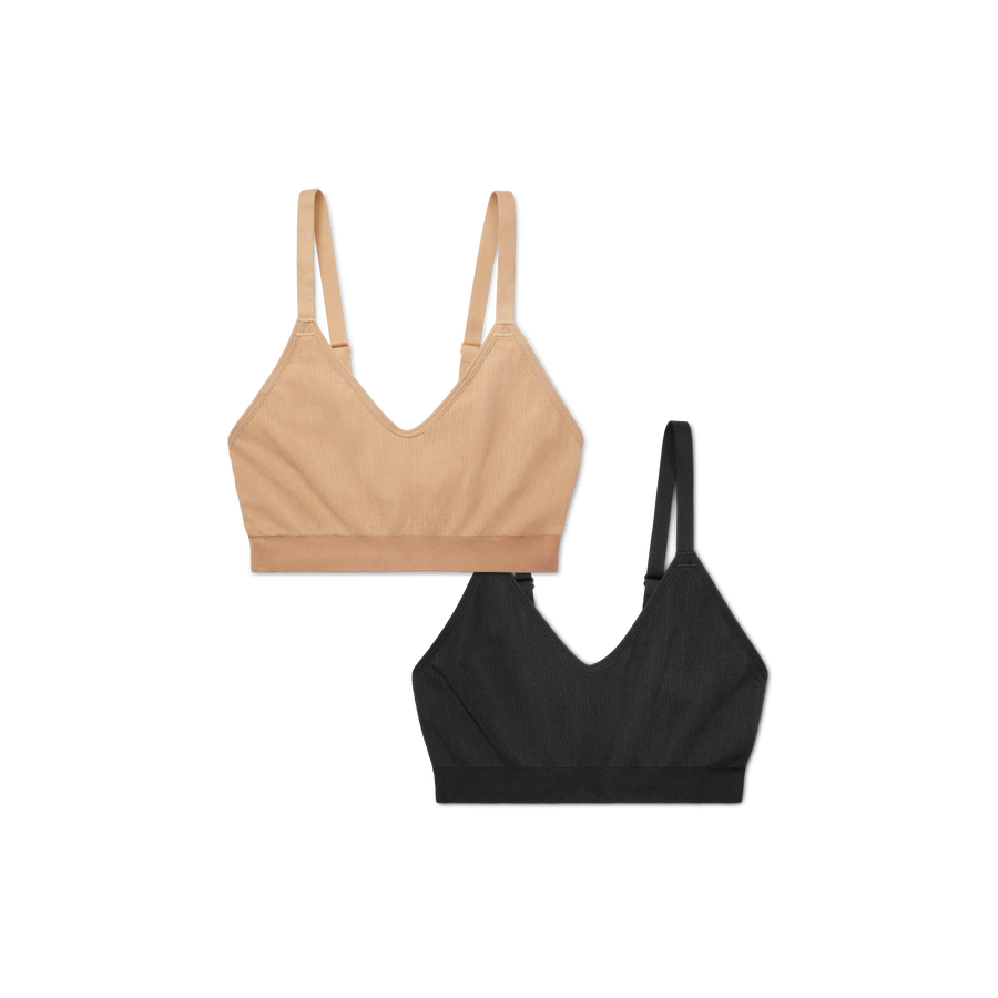 Women's Seamless Scoop Bralette 2-Pack - Fresh Smooth Shape