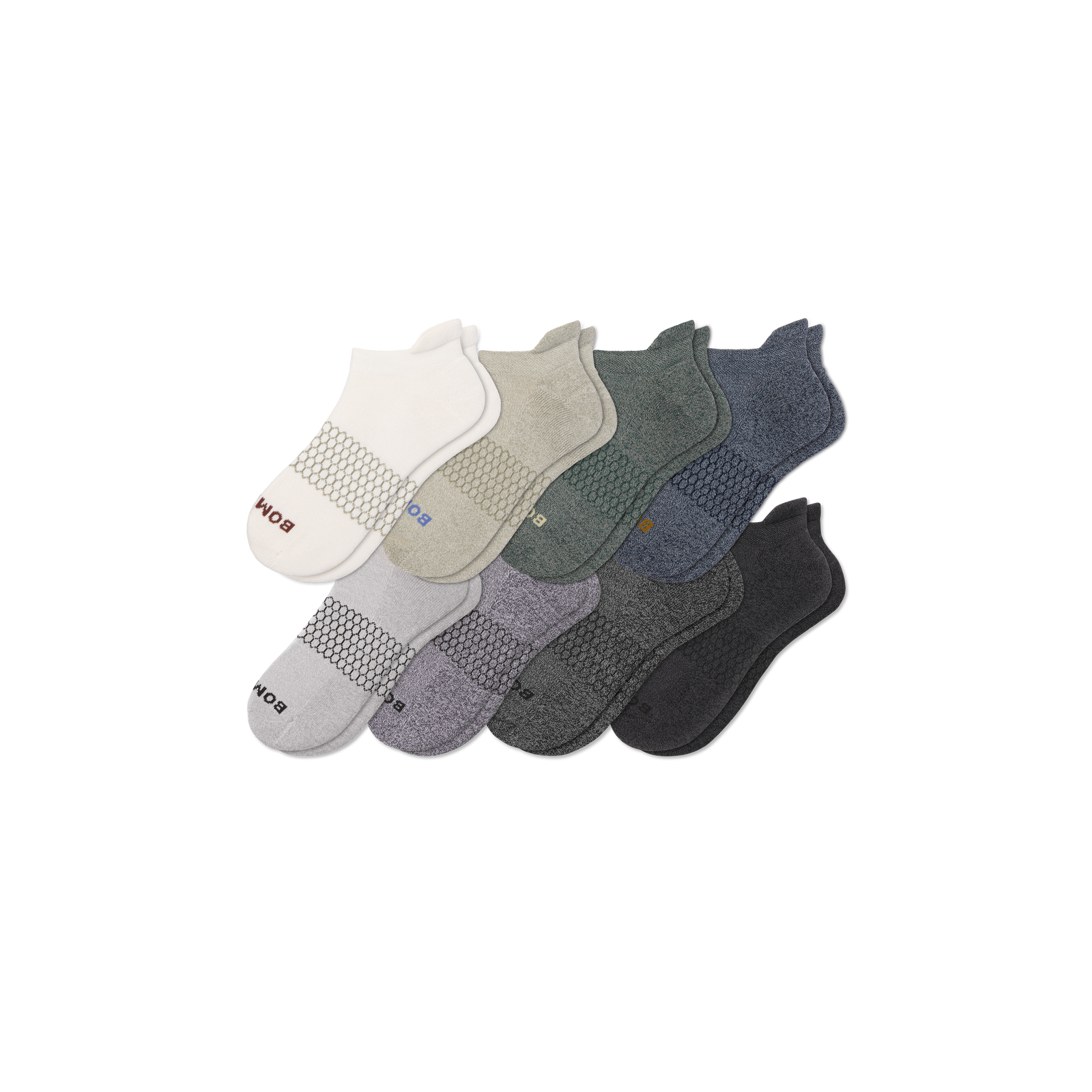 Men's Marl Ankle Sock 8-Pack - storm neutrals mix L