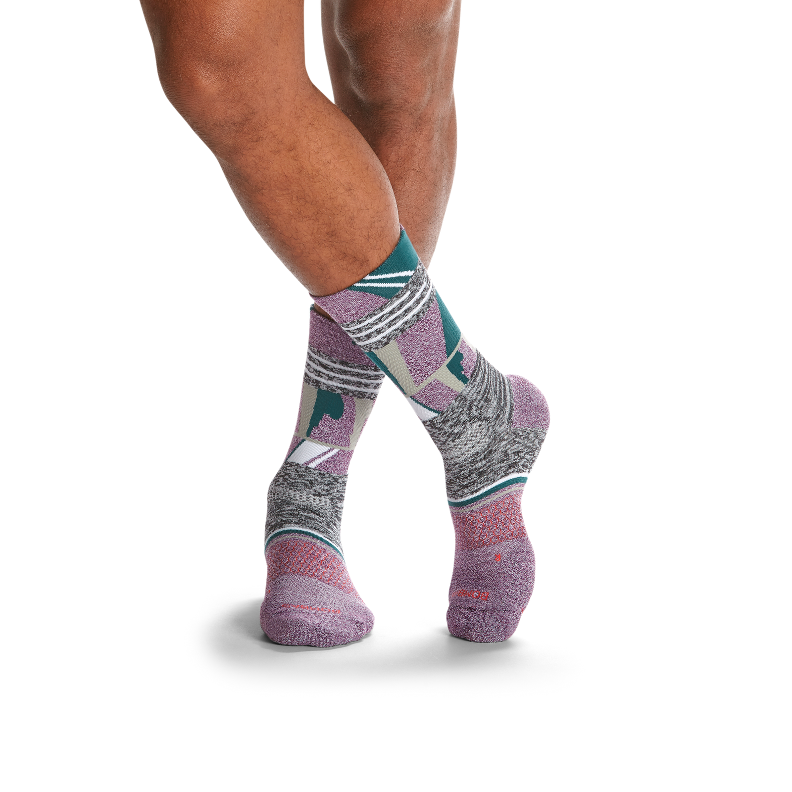 Men's Running Calf Sock 3-Pack - surf-black-mix - 45