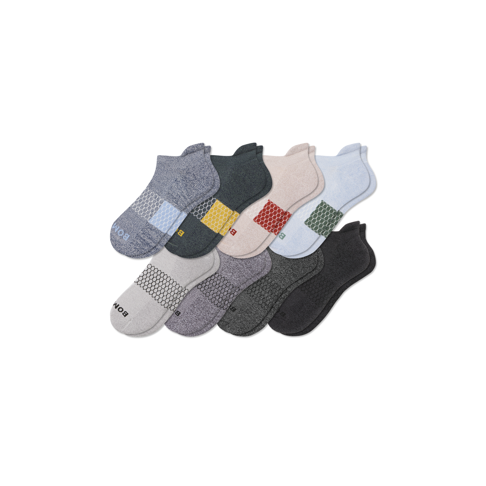 Men's Marl Ankle Sock 8-Pack - Taupe Shades Mix