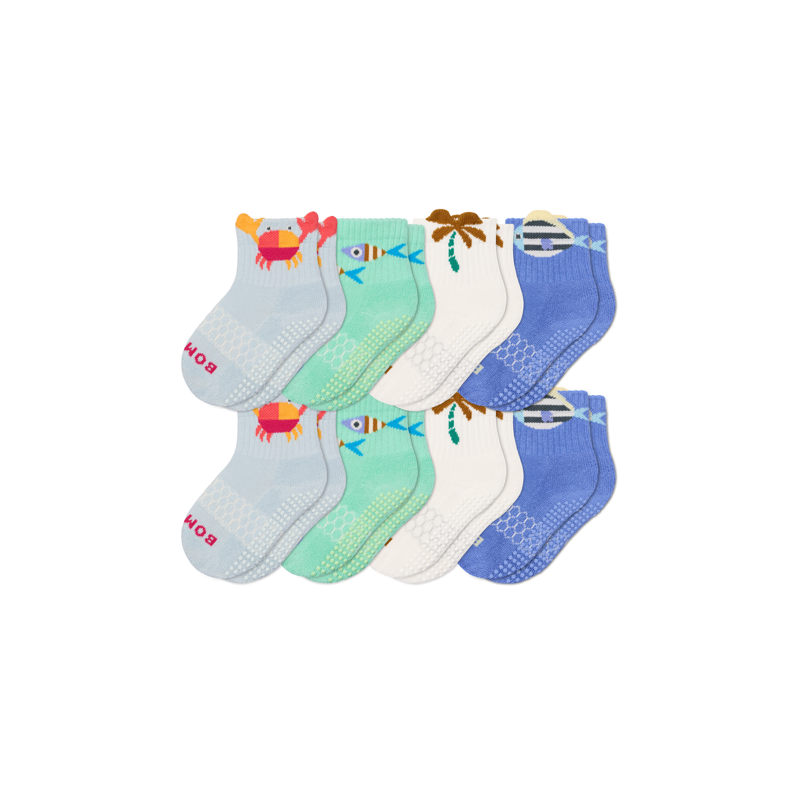 Toddler Gripper Calf Sock 8-Pack - tropical mix L
