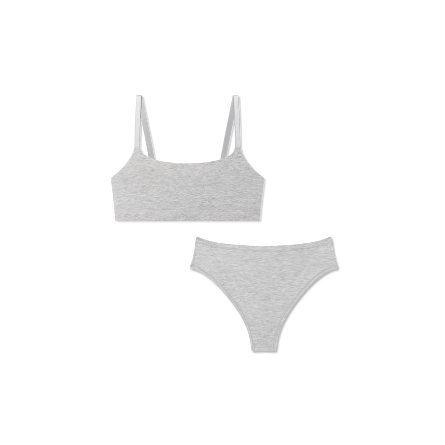 Women’s Super Soft Scoop Bralette + Thong Pack - Lounge Fit
