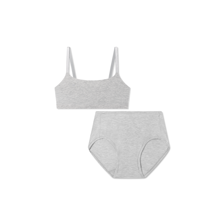 Women’s Super Soft Scoop Bralette + High Rise Brief Pack - Set Ready
