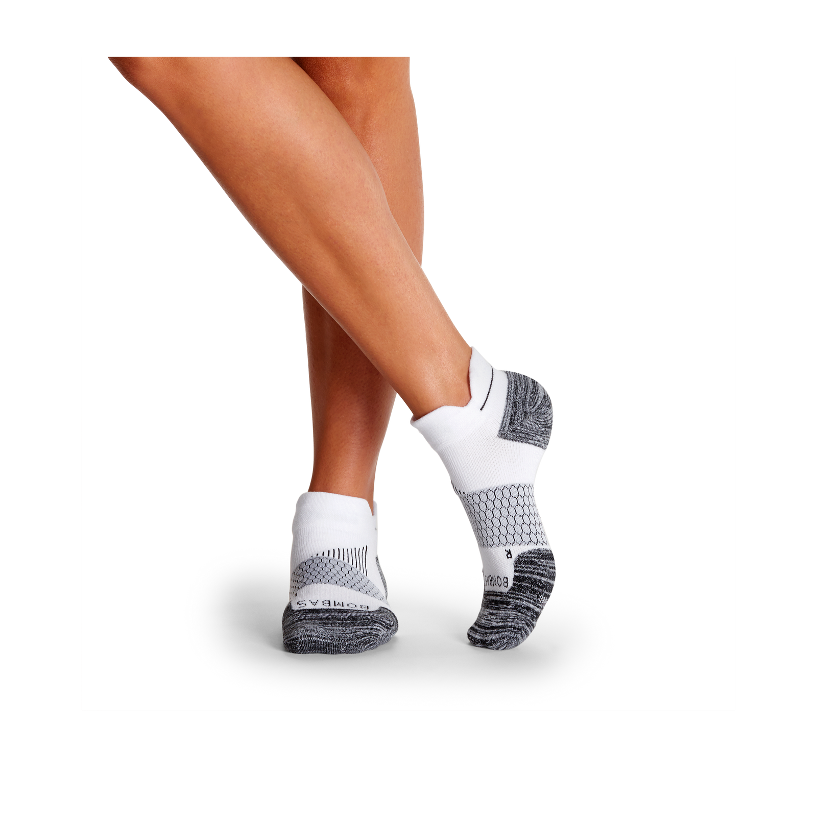 Women's Running Ankle Sock 3-Pack - white-charcoal-black - 15