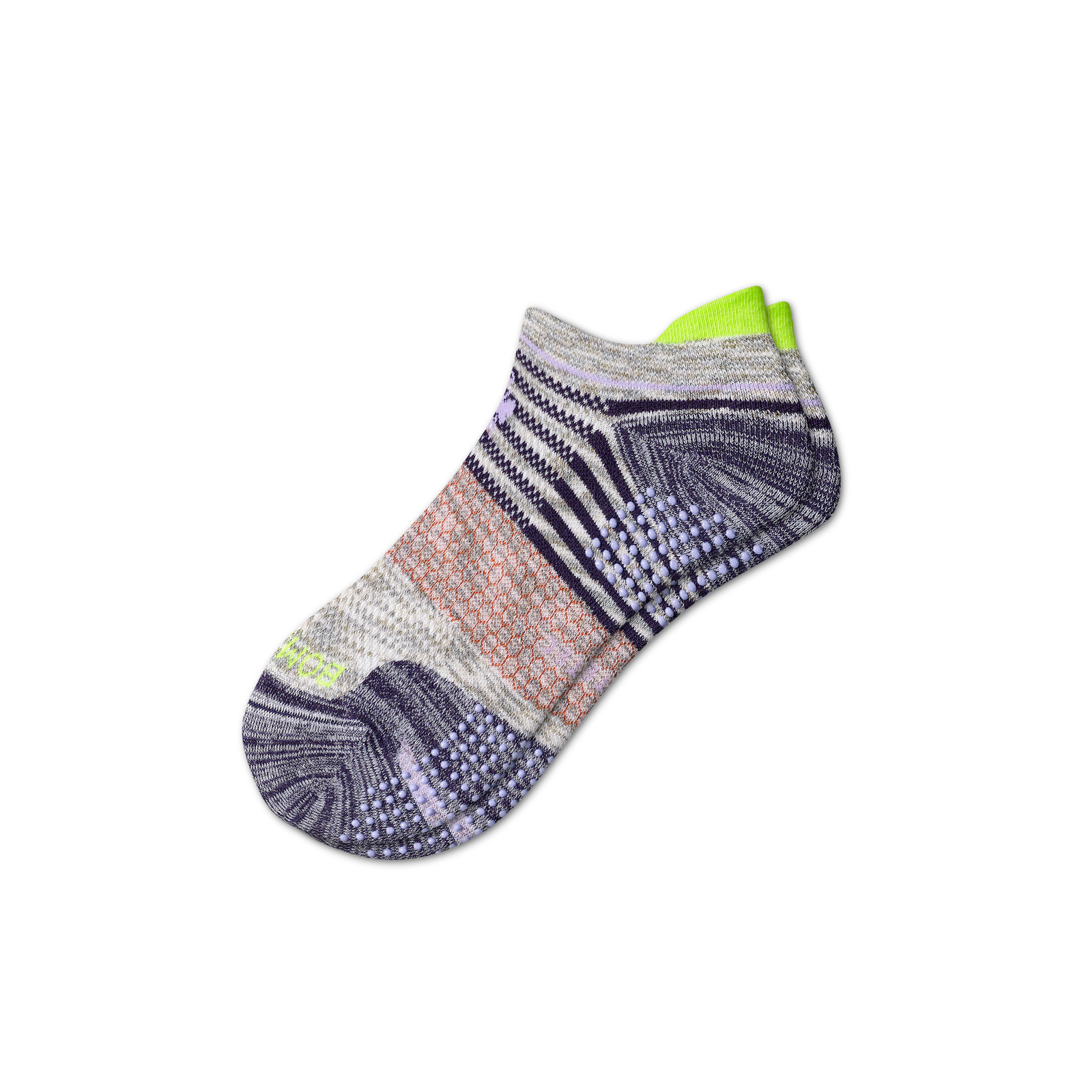 Performance Gripper Ankle Socks - White / Dark Fig L [4787]