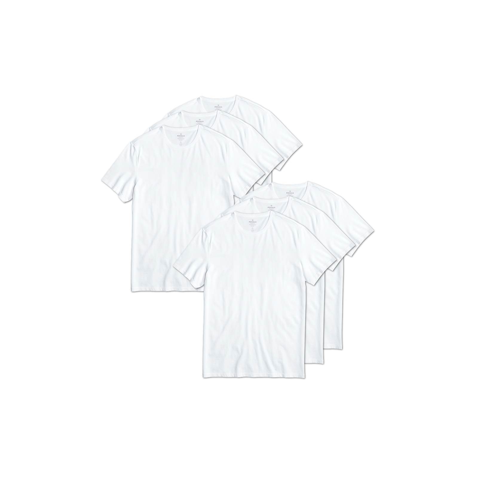 Men's Pima Cotton Crew Neck T-Shirt 6-Pack - white - 9