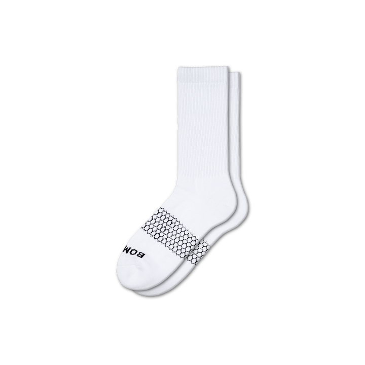 Solids Calf Sock - White L [3517]