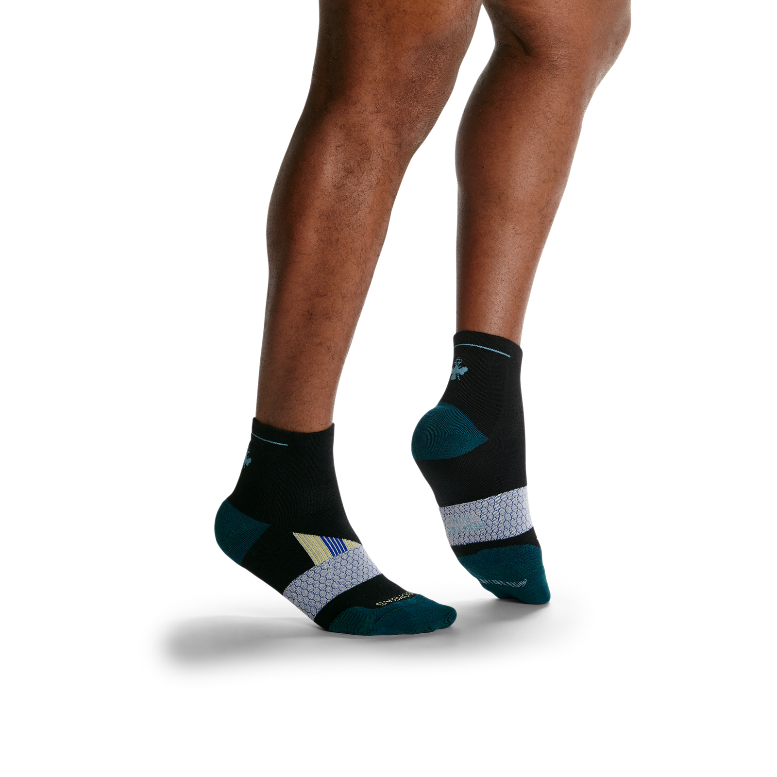 Men's Running Quarter Sock 3-Pack - wine-cobalt-mix - 19